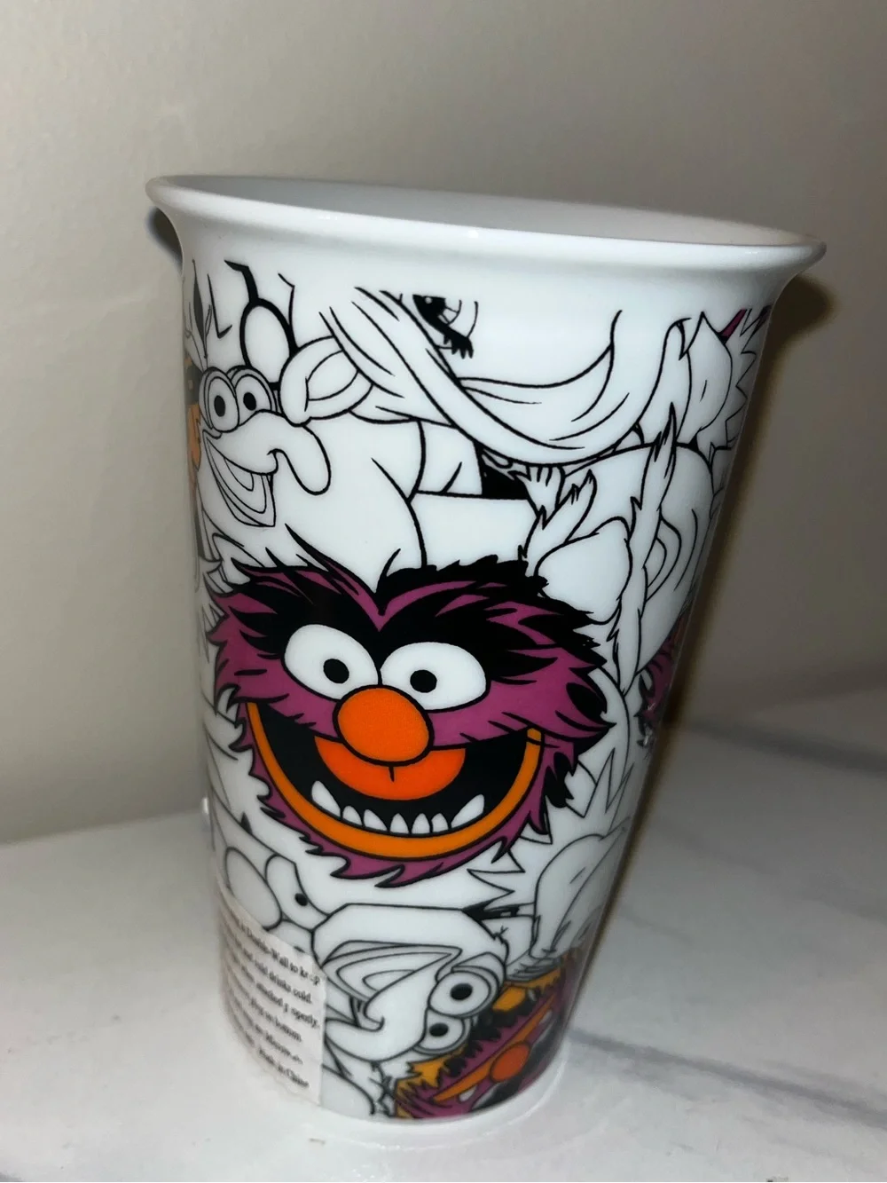 Disney Muppets Double Walled Porcelin Cup Tumbler No Lid Jim Henson